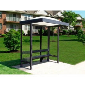 Smoking Shelter Dome Roof Three Sided With Open Front 7'6