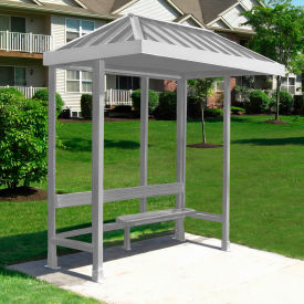 Smoking Shelter 3-1VR-CA 3-Sided Open Front 7'6