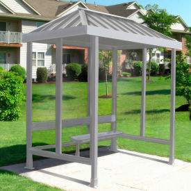 Smoking Shelter 3-2VR-CA 3-Sided Open Front 7'6