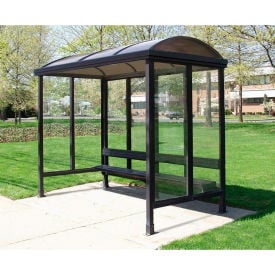 Smoking Shelter Barrel Roof Three Sided With Open Front 10'X 5' 4-2AB
