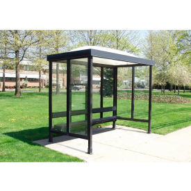 Smoking Shelter Dome Roof Three Sided With Open Front 10' x 5' 4-2AD