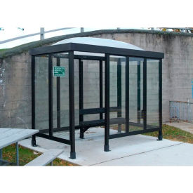 Smoking Shelter Dome Roof Four Sided With Left Front Opening 10' x 5' 4-2CD
