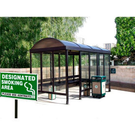 Smoking Shelter Barrel Roof Four Sided With Left Front Opening 15' X 7'6