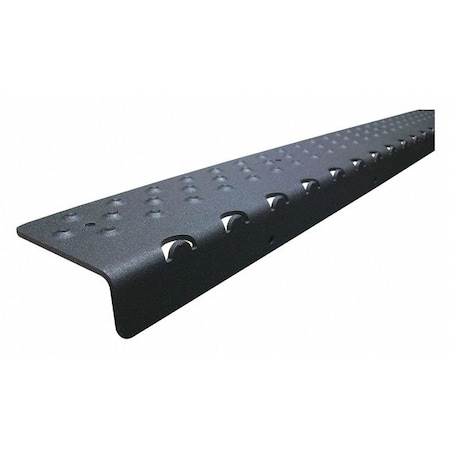 Stair Nosing Aluminum Black, 36 in W x 1/4 in Thick MPN:NSN122736BK0
