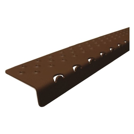 Stair Nosing Aluminum Brown, 36 in W x 1/4 in Thick MPN:NSN122736BR0