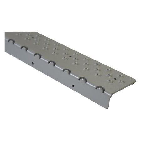 Stair Nosing Aluminum Gray, 48 in W x 1/4 in Thick MPN:NSN122748GY0