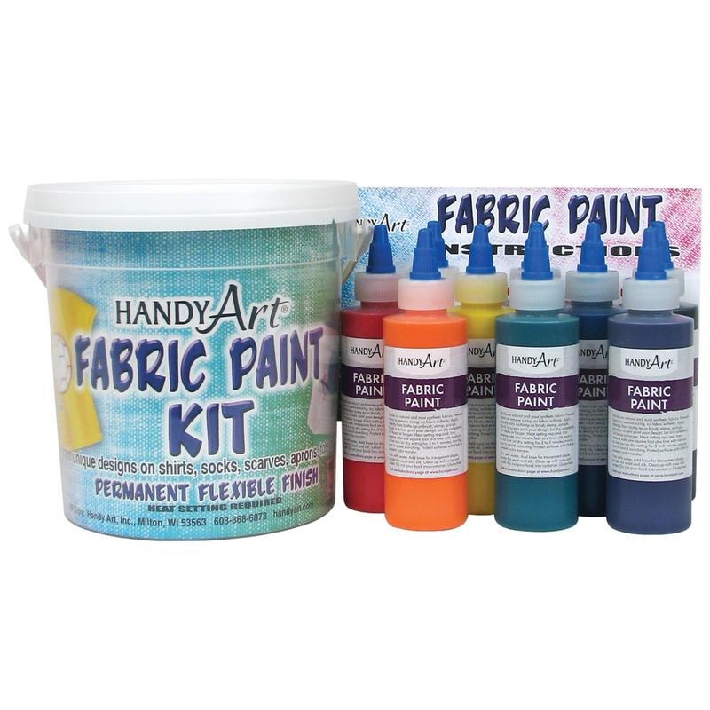 Handy Art Fabric Paint, Assorted Colors, 4 Oz, Pack Of 9 MPN:RPC885060