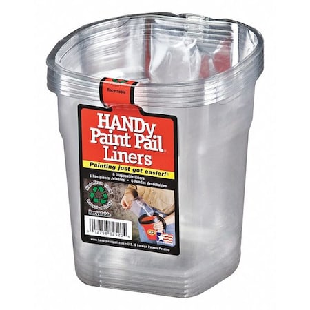 Plastic Paint Bucket Liner, 1 qt, 5 39/64