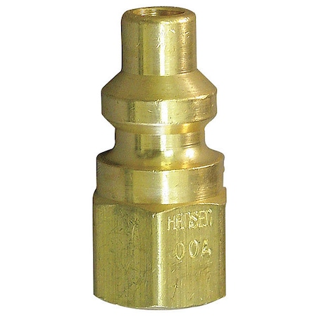 Quick Coupler Plug, 600 Series, 1/4 in Body, 9/16 in FNPT, Brass, Oxyacetylene Service MPN:05R