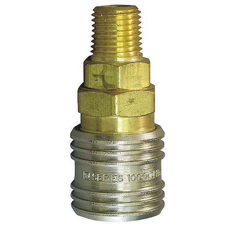Coupler Body, (M)NPT, 3/8, Brass MPN:410