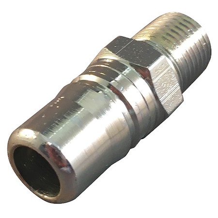 Hydraulic Quick Connect Hose Coupling, Steel Body, Push-to-Connect Lock, 1/4