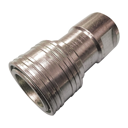 Hydraulic Quick Connect Hose Coupling, Steel Body, Push-to-Connect Lock, 3/4