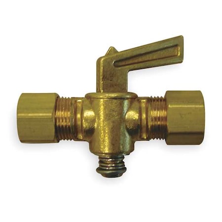 Ground Plug Valve, 5/16 In, 30 PSI, Brass MPN:A6774