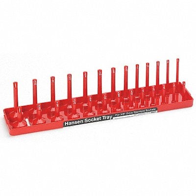 Socket Tray Red Plastic MPN:3801