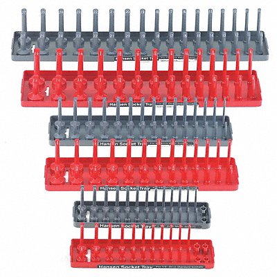 Socket Tray Gray/Red Plastic PK6 MPN:92000