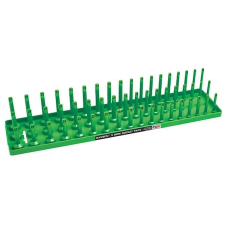 SocketTray, Green, Plastic, 311/16in, 1PK MPN:12043