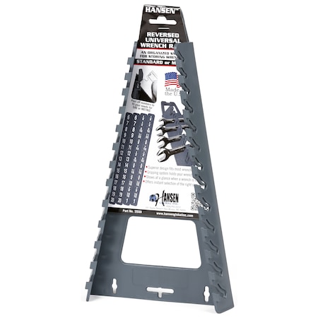 Wrench Rack for SAE or Metric Wrenches, Customizable MPN:3500