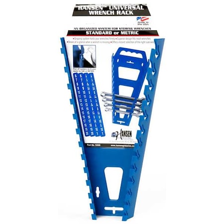 WrenchRack, Blue, 121/4in-L, Slide-On MPN:5300