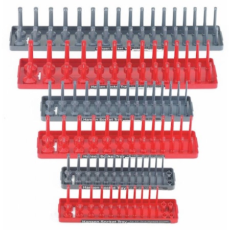 Socket Tray, 20-1/2 in. L, ABS Plastic, 6PK MPN:92000