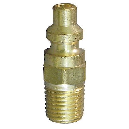 Coupler Plug, (M)NPT, 1/4, Brass MPN:03A