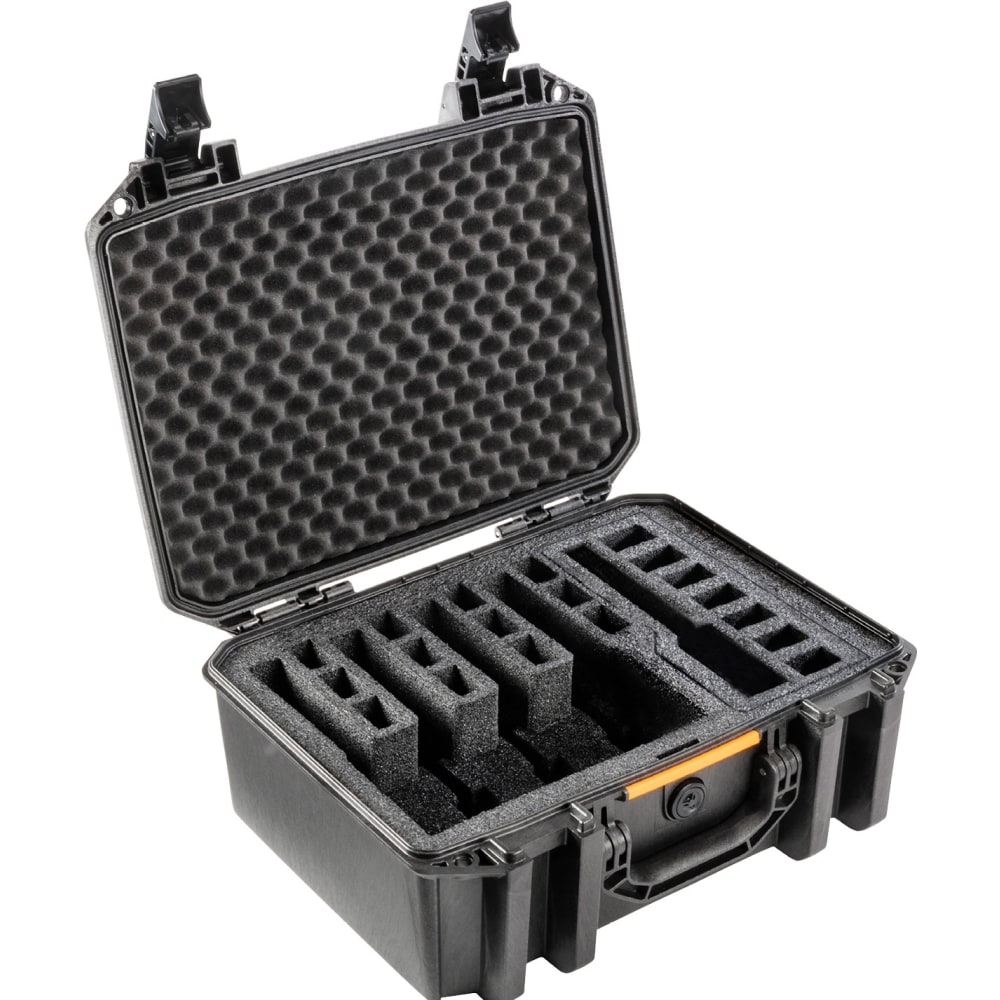 Pelican Polyethylene Vault V300PF5 Universal 5-Pistol Case, 18inH x 14-1/4inW x 8inD, Black MPN:25-044300-01