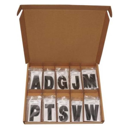LetterLabelSet, Vinyl, 3inH, 1-1/4inW, PK350 MPN:3SCBP-350