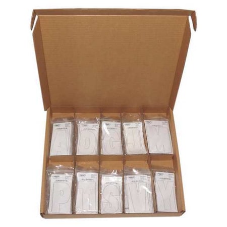 LetterLabelSet, Vinyl, 3inH, 1-1/4inW, PK350 MPN:3SCWP-350