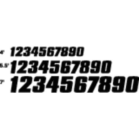 NumberLabelSet, Vinyl, 4inH, 2-3/4inW, PK120 MPN:DB4120W-KIT