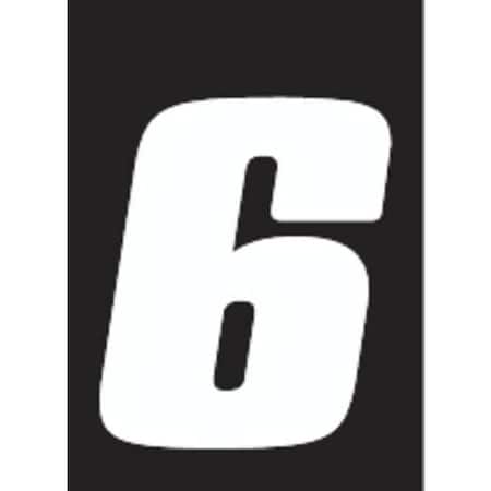 NumberLabel, Vinyl, 4inH, 2-3/4inW, PK12 MPN:DB412W-6