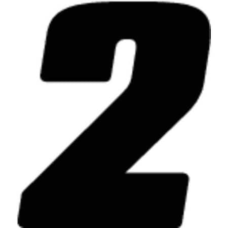 NumberLabel, Vinyl, 4inH, 2-3/4inW, PK3 MPN:DB43B-2