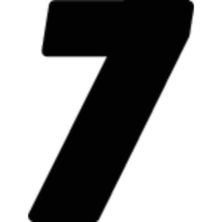 NumberLabel, Vinyl, 4inH, 2-3/4inW, PK3 MPN:DB43B-7
