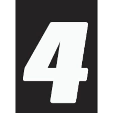 NumberLabel, Vinyl, 4inH, 2-3/4inW, PK3 MPN:DB43W-4