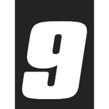 NumberLabel, Vinyl, 4inH, 2-3/4inW, PK3 MPN:DB43W-9