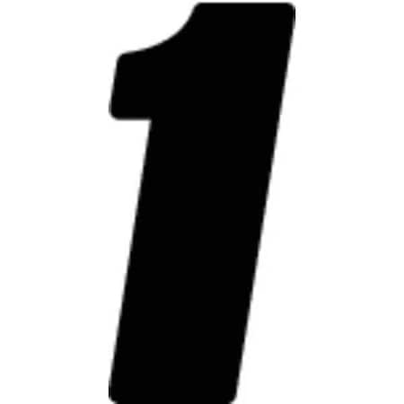 NumberLabel, Vinyl, 5-1/2inH, 3-7/8inW, PK12 MPN:DB512B-1