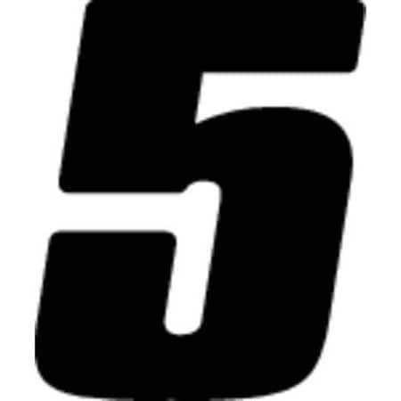 NumberLabel, Vinyl, 5-1/2inH, 3-7/8inW, PK3 MPN:DB53B-5