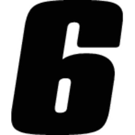 NumberLabel, Vinyl, 5-1/2inH, 3-7/8inW, PK3 MPN:DB53B-6