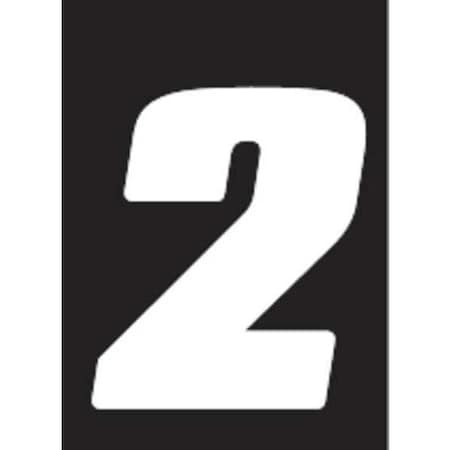 NumberLabel, Vinyl, 5-1/2inH, 3-7/8inW, PK3 MPN:DB53W-2