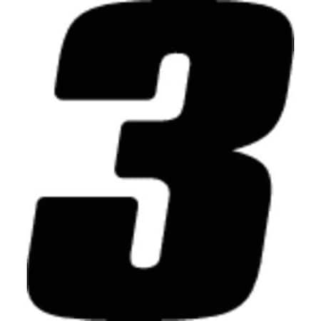 NumberLabel, Vinyl, 7inH, 5inW, PK12 MPN:DB712B-3