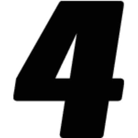 NumberLabel, Vinyl, 7inH, 5inW, PK12 MPN:DB712B-4