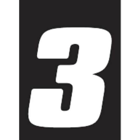 Number Label, Vinyl, 7 in H, 5 in W, PK3 MPN:DB73W-3