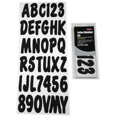 LetterandNumberLabelSet, 3inH, 1-1/2inW MPN:GBLK200EC