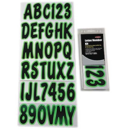 LetterandNumberLabelSet, 3inH, 1-1/2inW MPN:GBLKKI200