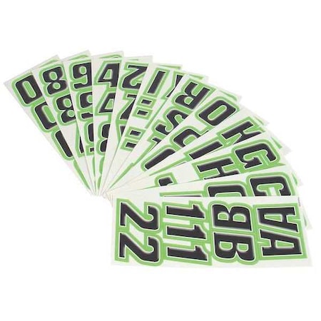LetterandNumberLabelSet, 2inH, 1-1/2inW MPN:GBLKKI500