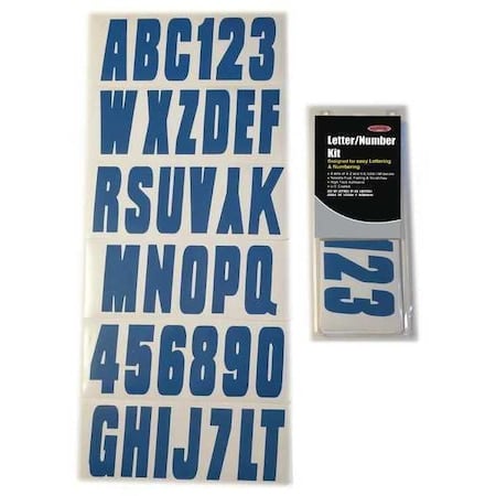 LetterandNumberLabelSet, 3inH, 1-1/2inW MPN:GBLU350EC
