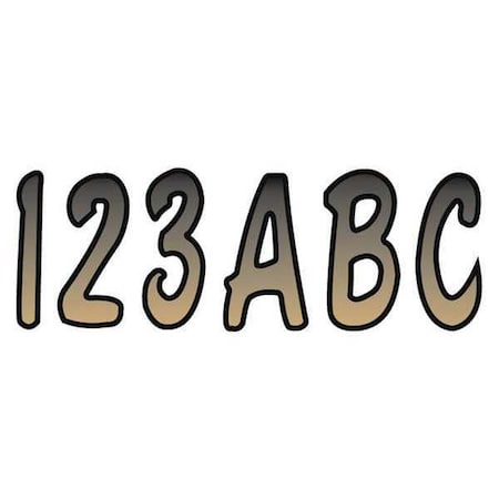 LetterandNumberLabelSet, 3inH, 1-1/2inW MPN:GBRBKG200