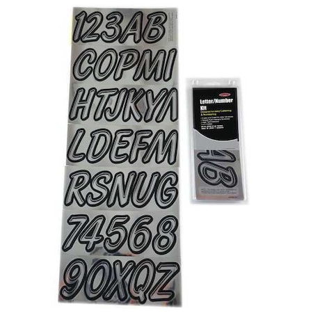 LetterandNumberLabelSet, 3inH, 1-3/8inW MPN:GCHBKG400