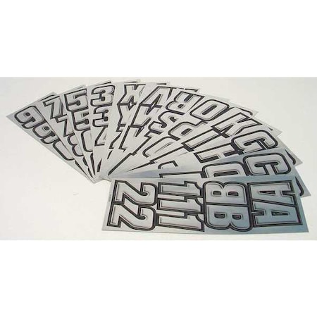 LetterandNumberLabelSet, 2inH, 1-1/2inW MPN:GCHBLK500