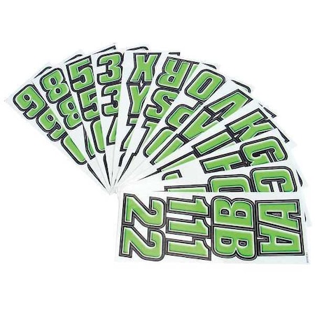 LetterandNumberLabelSet, 2inH, 1-1/2inW MPN:GKIBLK500