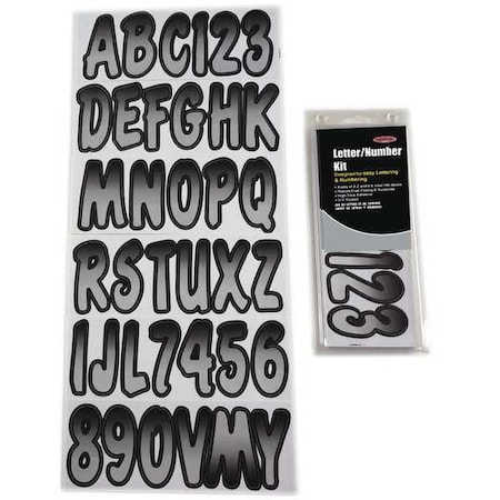 LetterandNumberLabelSet, 3inH, 1-1/2inW MPN:GSIBKG200