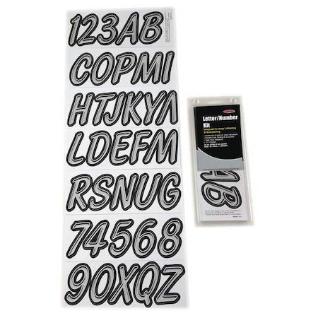 LetterandNumberLabelSet, 3inH, 1-3/8inW MPN:GSIBKG400